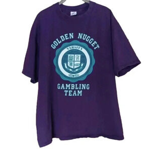 Golden Nugget Varsity gambling team purple t-shirt XL